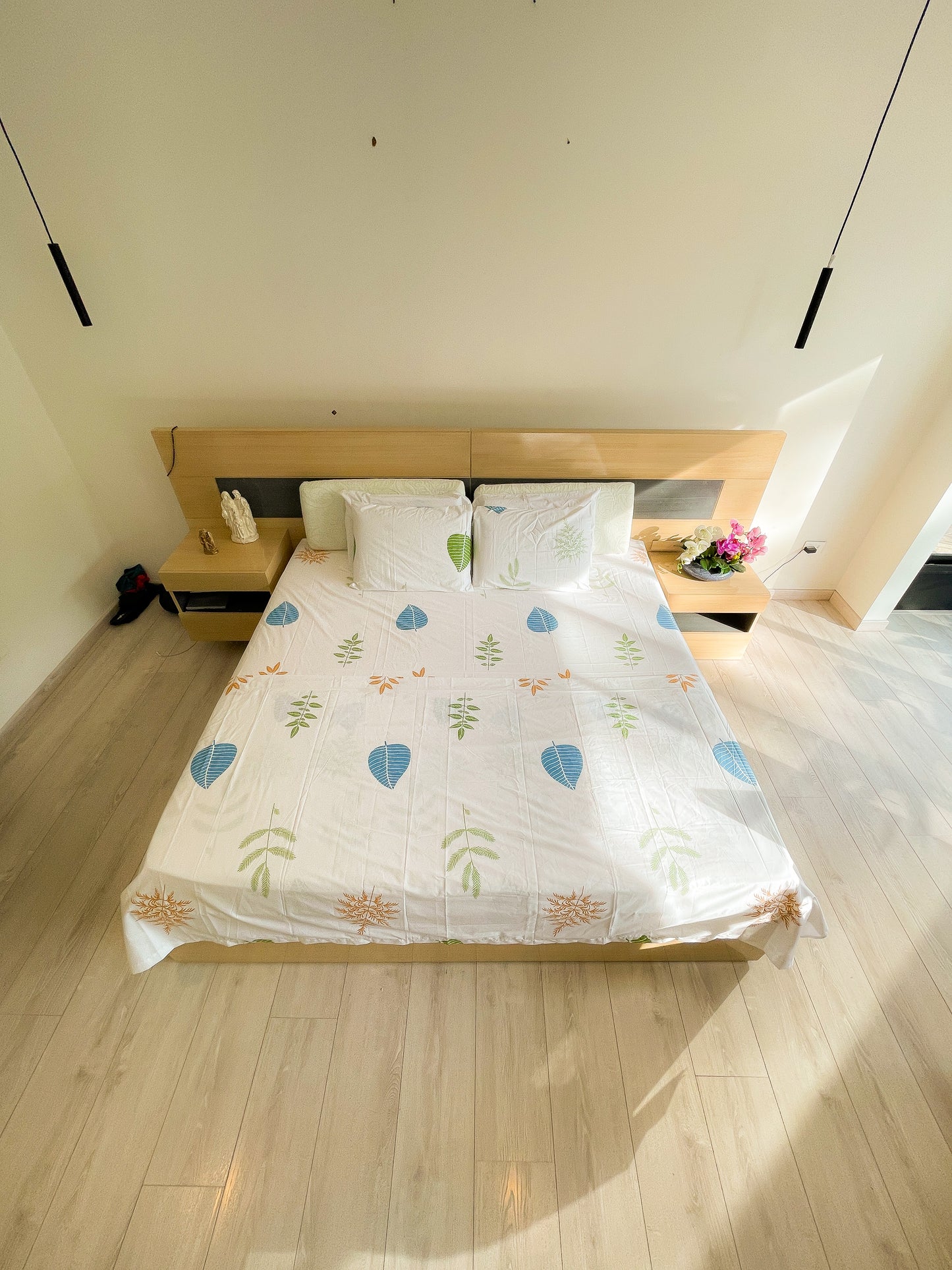 Sabanas 100% algodón 500 hilos Figura Hojas