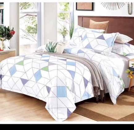 FORO DUVET ALGODON TEJIDO SARGA FIGURA ROMBOS