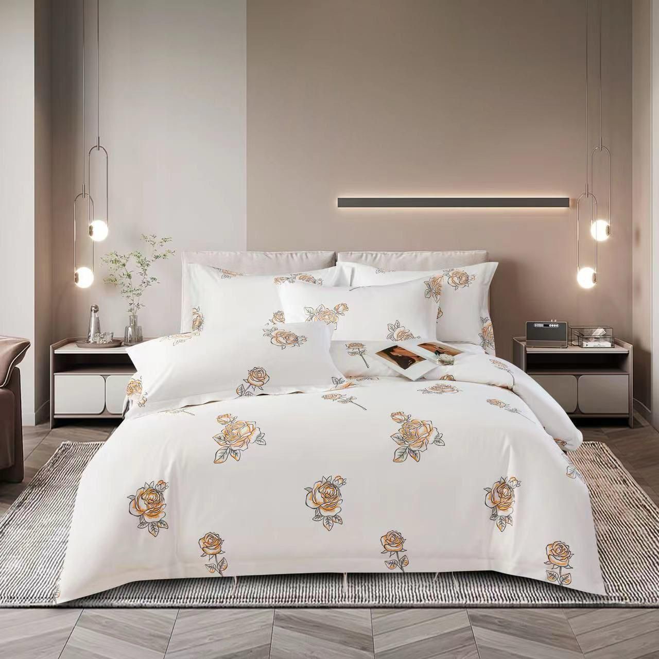 FORRO DUVET ALGODON TEJIDO SARGA ROSA LINDA