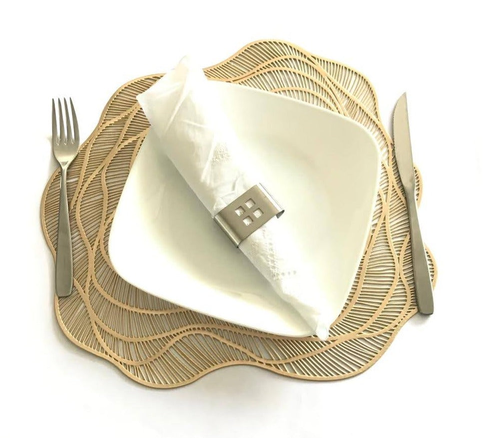 Individual PVC ondas para mesa de comedor