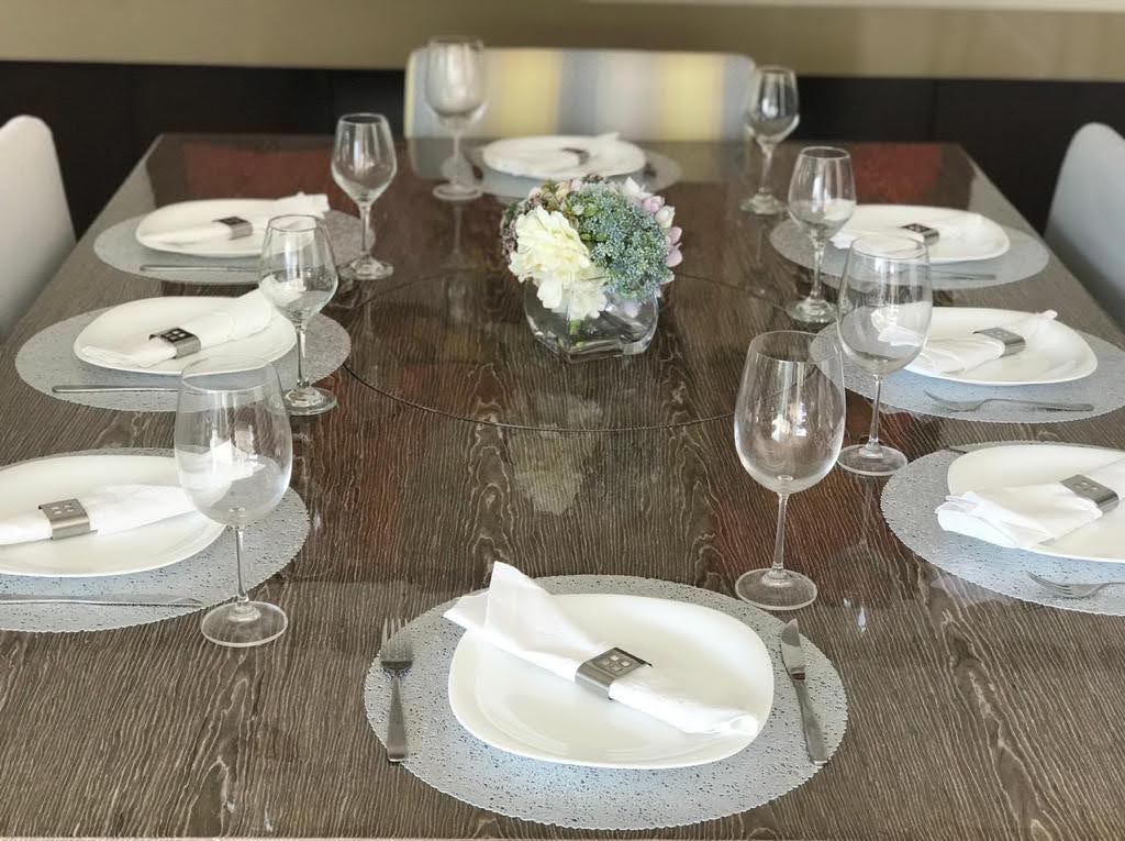 Individual PVC redondo para mesa de comedor