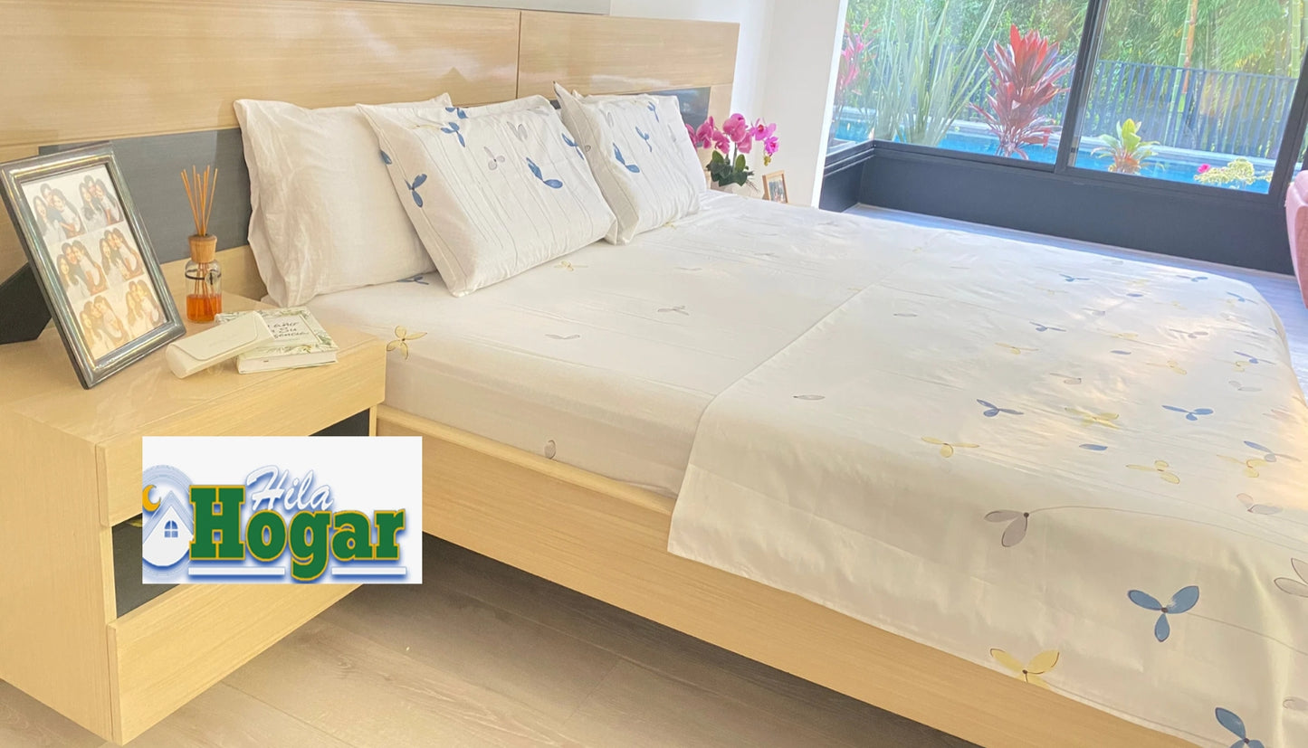 Sabanas 100% algodón 500 hilos hojas trebol