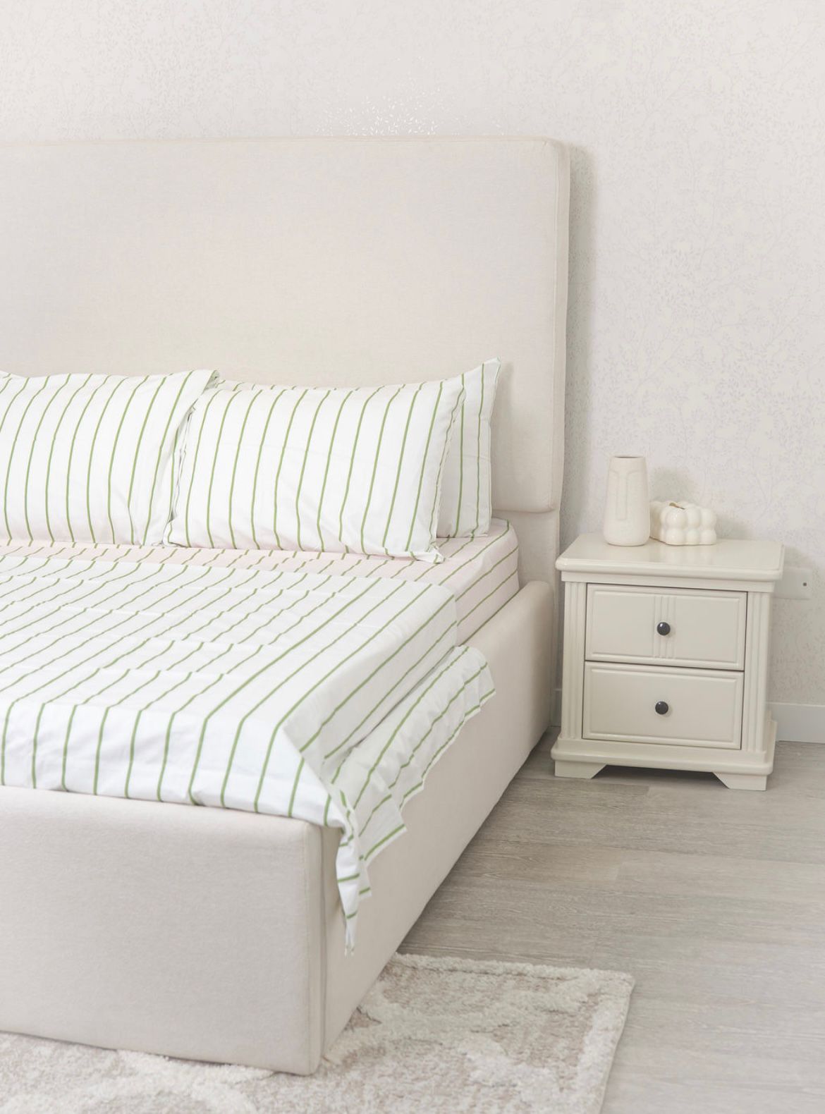 Sabanas 100% algodón 800 hilos Lineas verdes